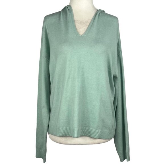 Magaschoni WOMEN'S SEA BREEZE HOODIE SWEATER NEW WITH TAG GREEN‎ SIZE SMALL - Picture 1 of 15